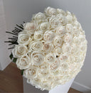75 White Roses in a Bouquet